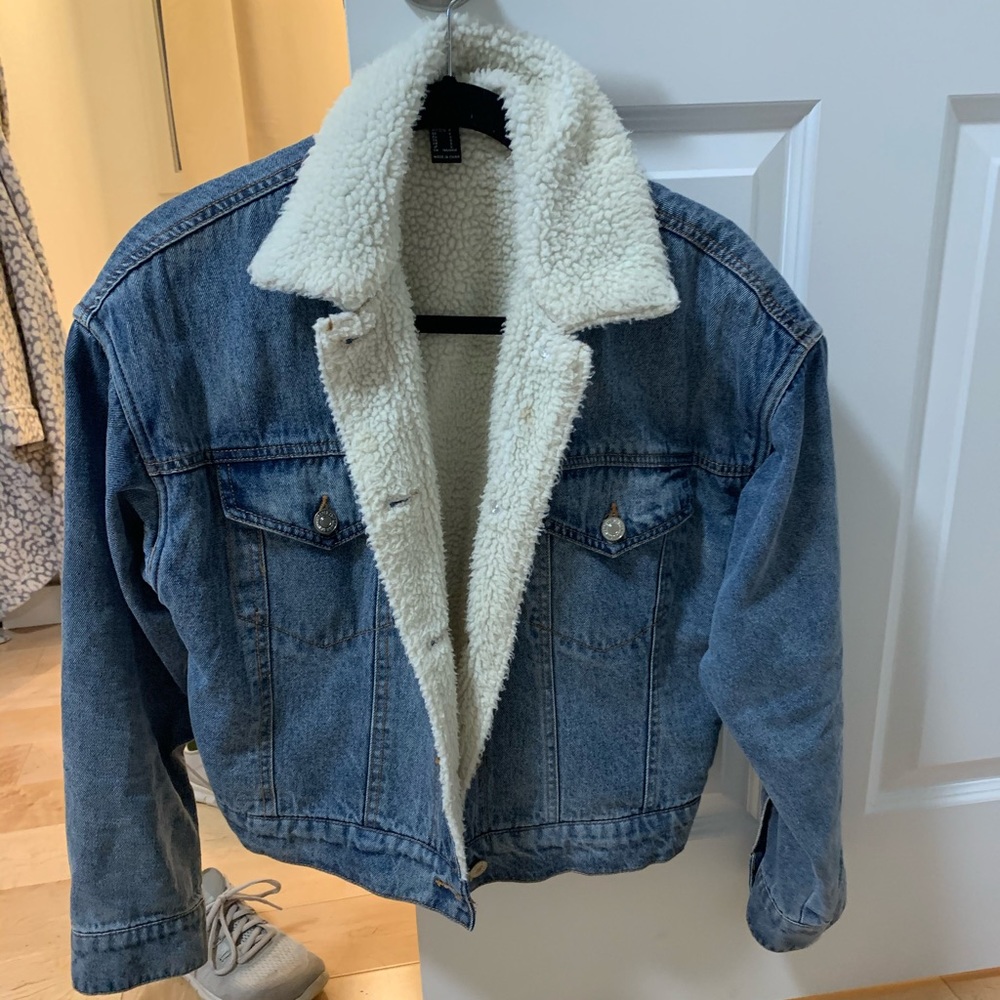 Sherpa lined denim jacket